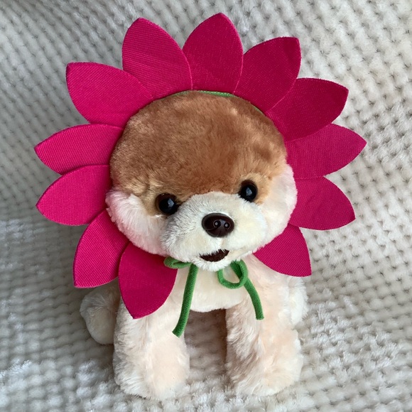 GUND Plush Boo Worlds Cutest Dog Flower Petal Costume Stuffed Pomeranian Puppy - Picture 8 of 14